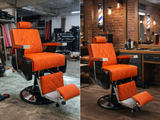 Tiệm barber nhỏ chọn BA-07: tính khoảng trống trước số ghế