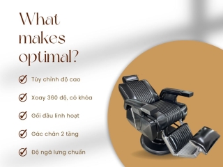 Vật liệu ghế barber tại xưởng: kiểm khung, nệm và bọc