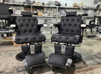 Cấu tạo ghế barber BA-13 Pro: khung sườn, hai ty ngả và nệm lò xo