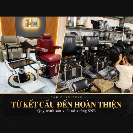 Quy trình sản xuất nội thất salon, spa tại xưởng SNB