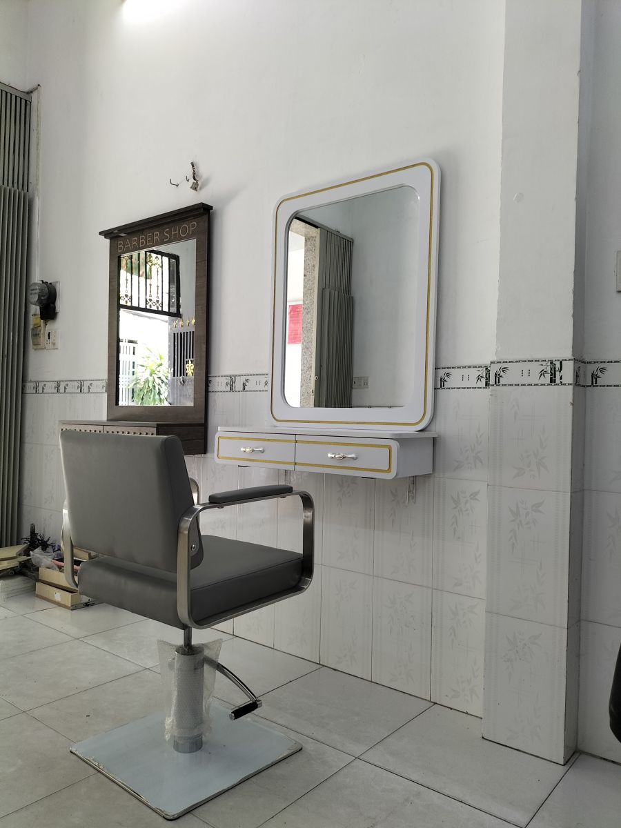 Combo gương ghế salon nữ tông xám: phối màu và ánh sáng - hình 3