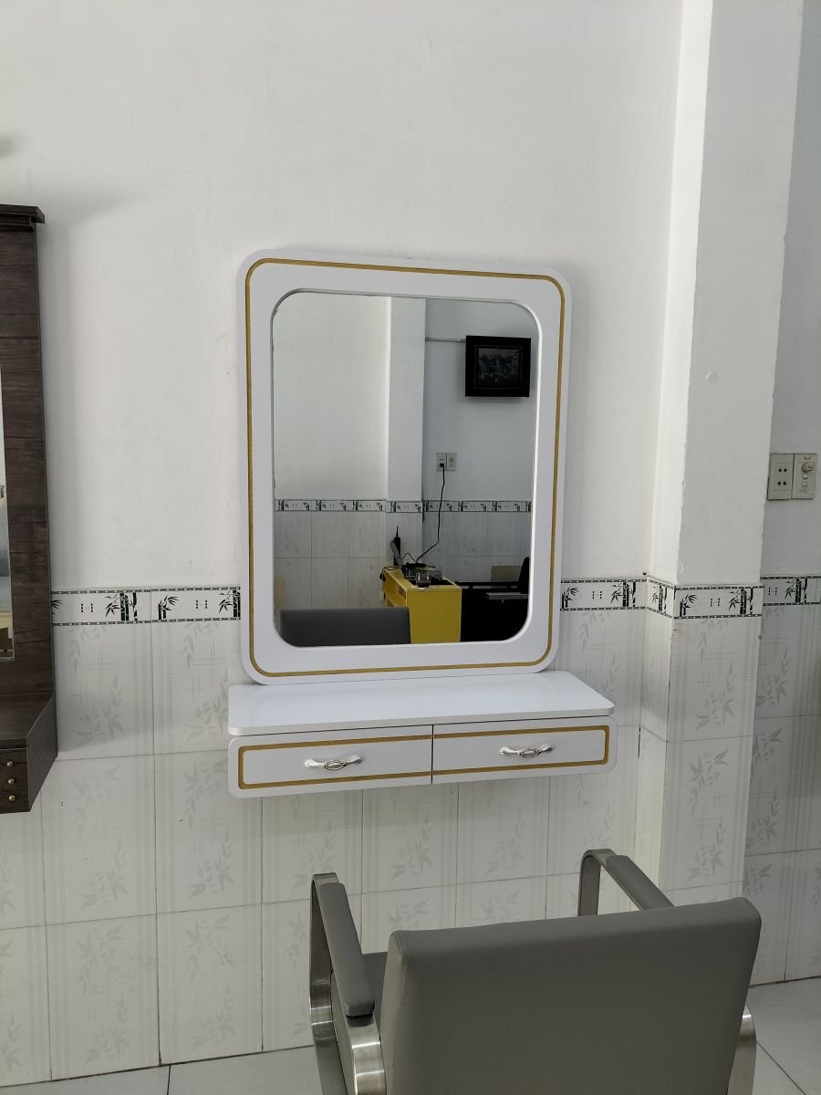Combo gương ghế salon nữ tông xám: phối màu và ánh sáng - hình 4