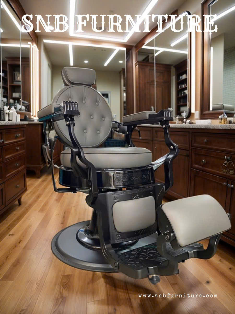 Ghế barber phong cách cổ điển: phối với nội thất tiệm - hình 1