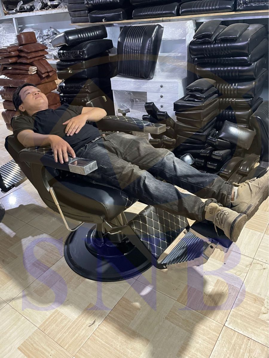 Tùy chỉnh ghế barber BA-13: màu bọc và đường chỉ - hình 2