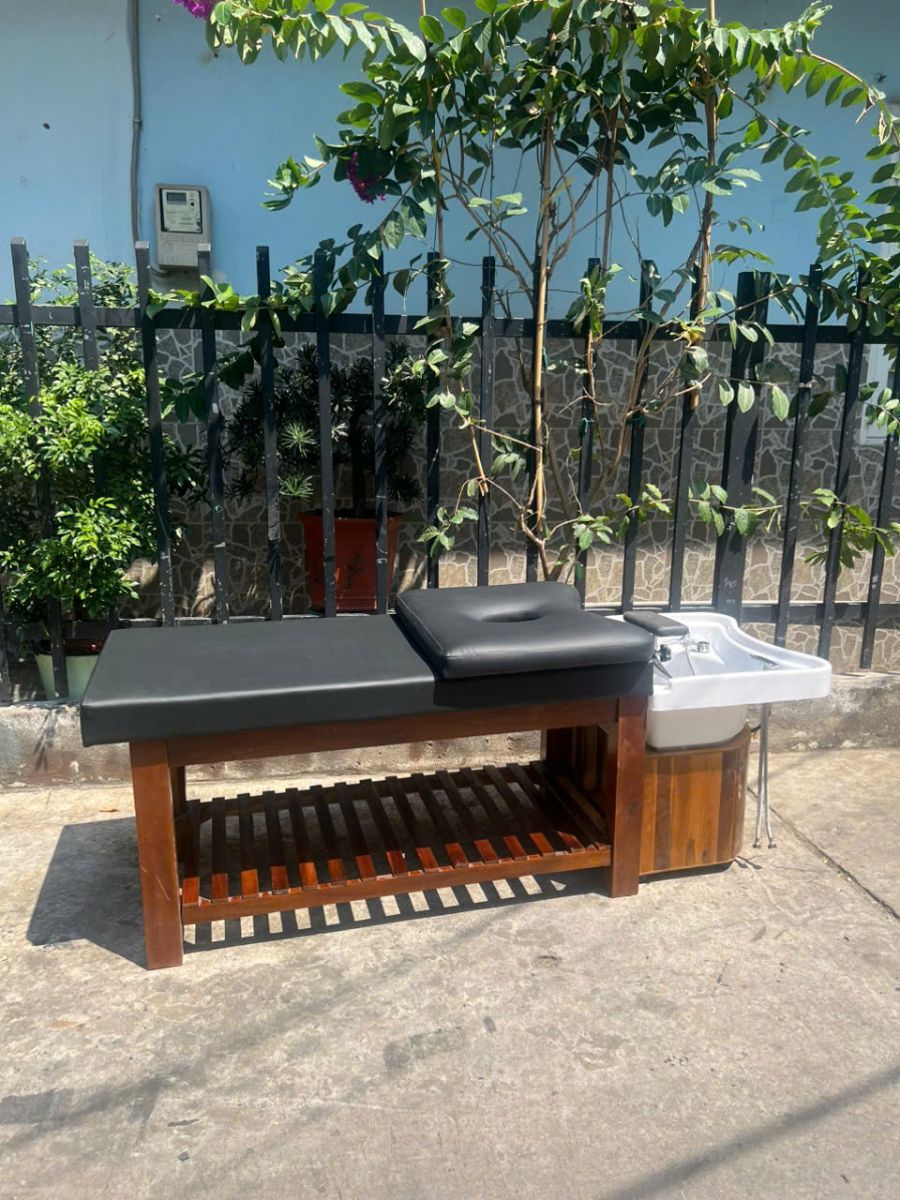 Xưởng làm giường gội chân gỗ: kiểm chậu và lớp hoàn thiện - hình 1