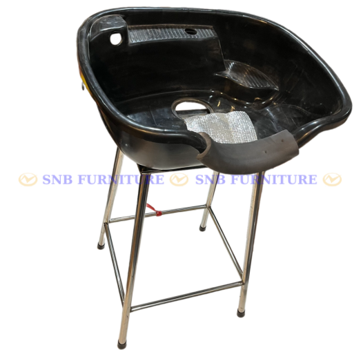 Bồn gội đầu nhựa kèm phụ kiện + chân inox